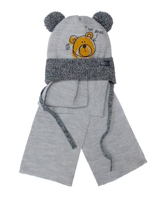 42-447 Komplet Czapka+ szalik dziecięca AJS mix-kolor