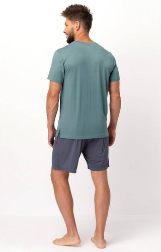 MNS 750 Bambus Piżama Męska Key - oliwkowa