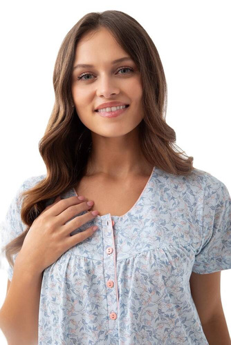 082 Koszula Nocna Luna - niebieski