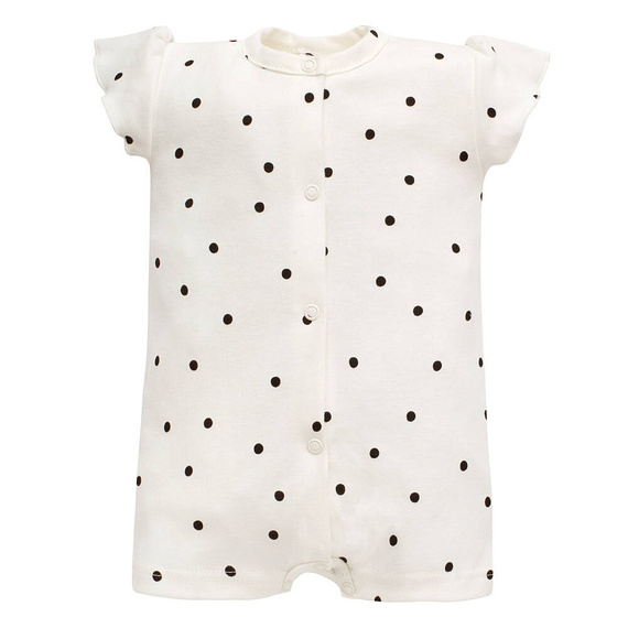 Tres Bien Rampers rozpinany Pinokio - ecru groszki