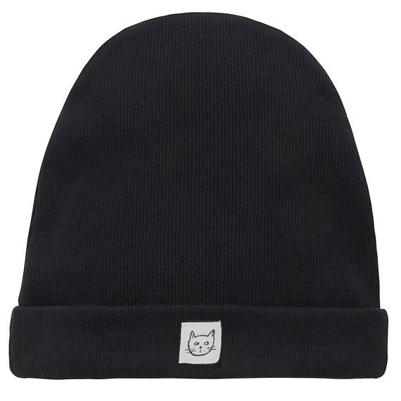 Tres Bien Czapka dziecięca, prążkowana Pinokio - czarny 