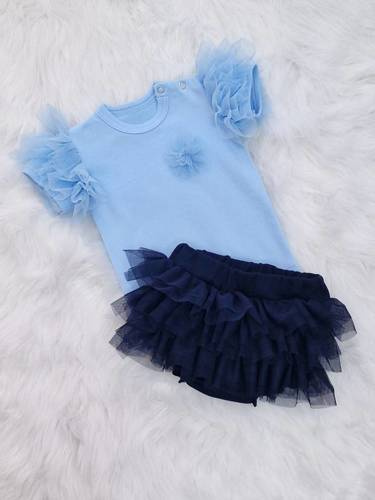 Inez Body z krótkim rękawem Bambarillo błękitny