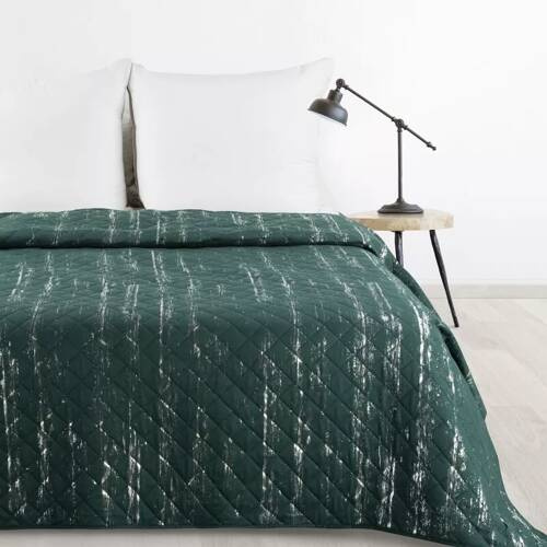 Blink 1 narzuta dekoracyjna Design91 ciemny zielony/srebrny