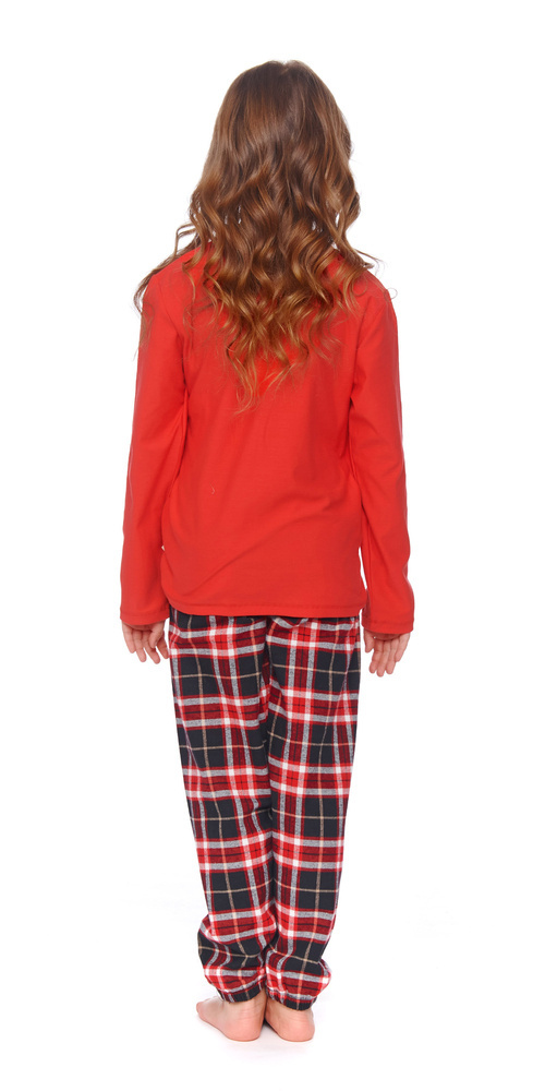 4493 "Black Red Moon Viscose" Piżama dziecięca Unisex Doctor Nap - red