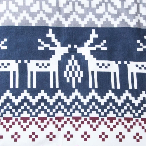 31515/1 Pościel flanelowa świąteczna Flanelove Darymex bordowa granatowa– komplet 100% bawełna, ciepła i miękka