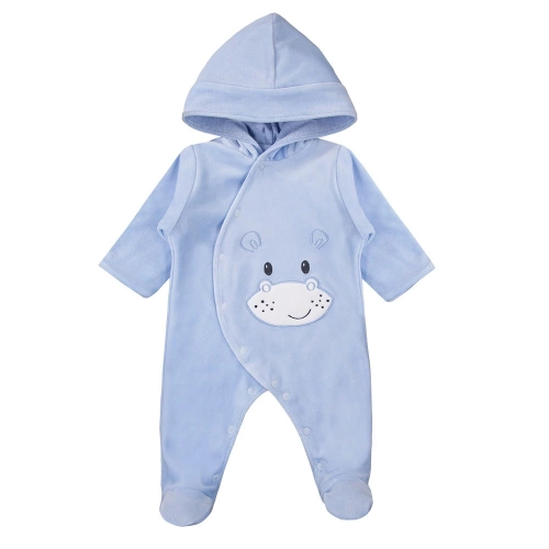 "Baby Love" Pajac welurowy Ewa Klucze - niebieski