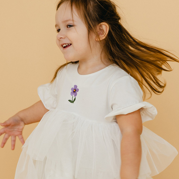 Meadow Sukienka tiulowa Eevi - ecru