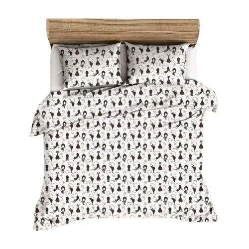 51N Pościel z kory Bielawa KARO | 100% bawełna, guziki, gramatura 140 g/m²