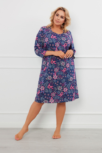 Topana koszula nocna, rękaw 3/4 Italian Fashion - druk