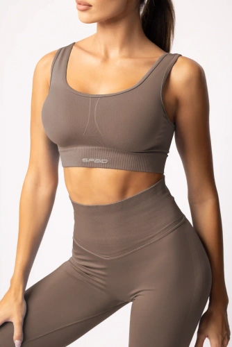 Biustonosz sportowy SPAIO Flex 2.0 seamless beżowy– stabilne wsparcie i komfort
