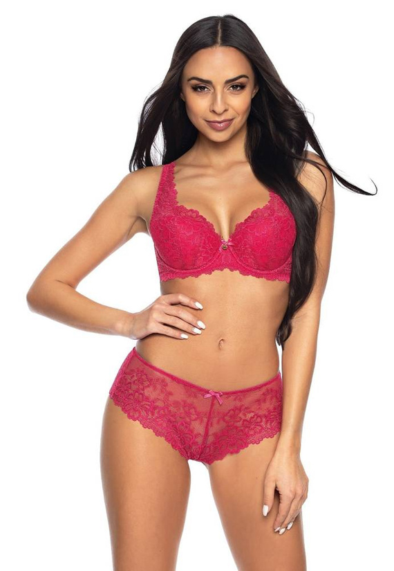 M-053/22 Carmela  Biustonosz Usztywniany Big  Mat rubinowy czerwony