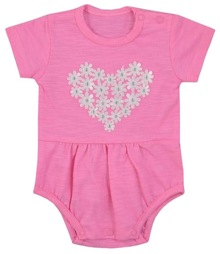 Body niemowlęce krótki rękaw "MARCELINKA" Koala- różowy