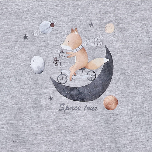 Space Tour Bluzka z bawełny organicznej Nini szary