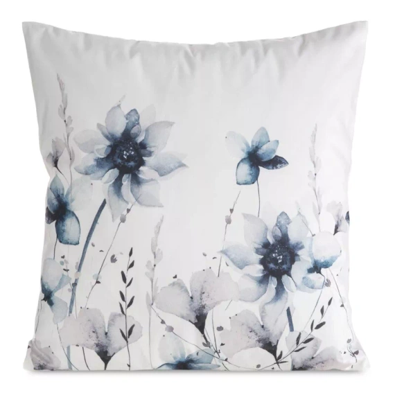 Poszewka 45x45 Mink 37 Eurofirany welur kwiaty dekoracyjna