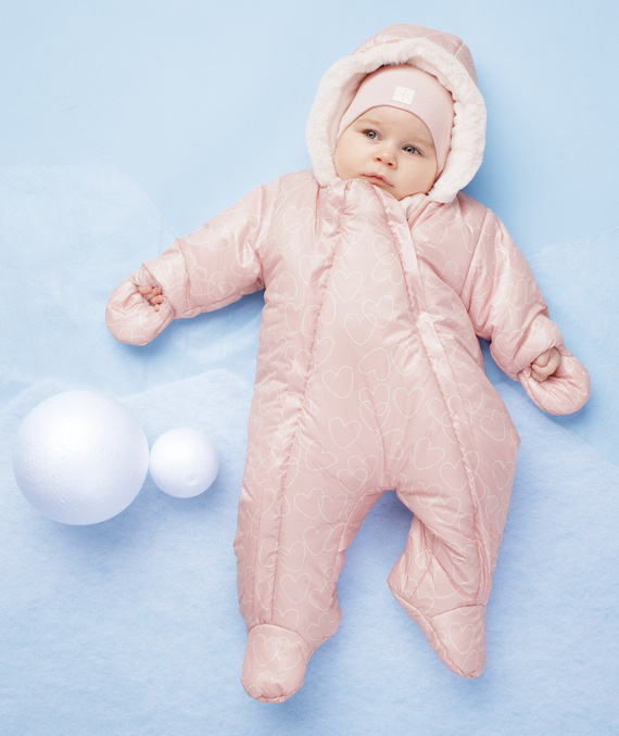 Winter Kombinezon niemowlęcy zimowy Pinokio - różowy