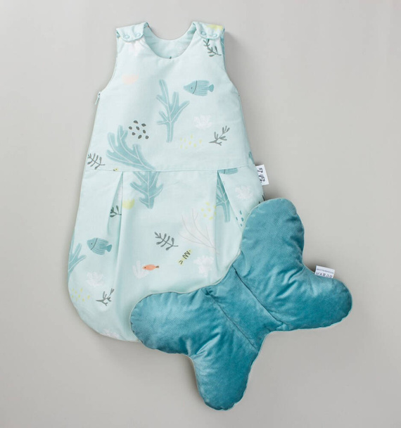 LUL-0033 Rybki Śpiworek niemowlęcy z poduszką Luli Lu