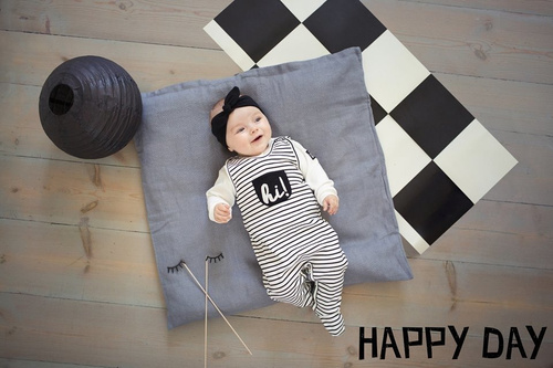 Śpiochy "HAPPY DAY" szary