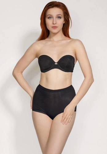 Lara Wysoka Figi  Damskie MITEX czarny