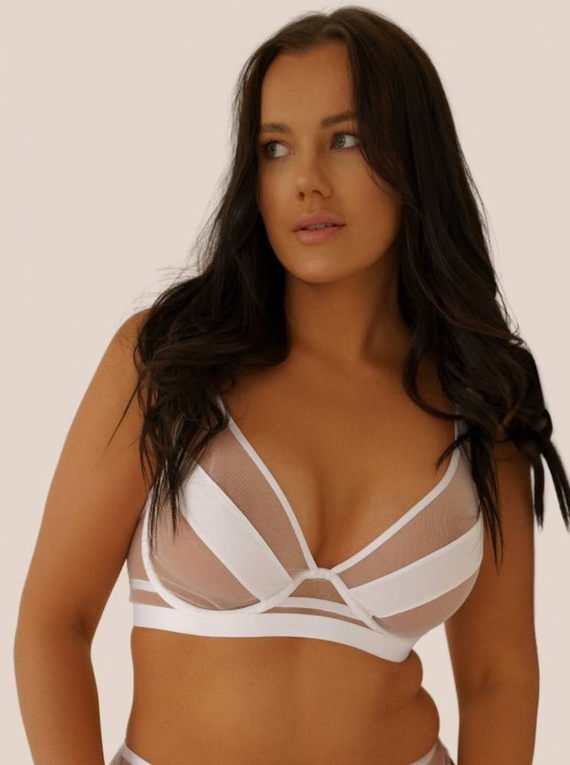 SC-932 Lou Biustonosz miękki Kinga biały