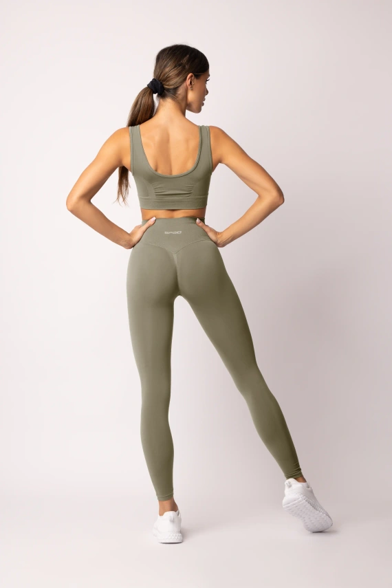 Legginsy damskie SPAIO Flex Innergy 2.0 zielone– seamless, wsparcie regeneracji