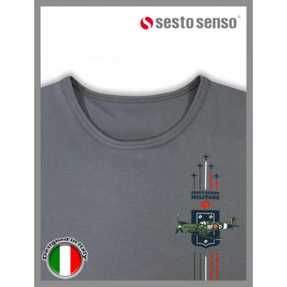 2404 Military Piżama Męska długi rękaw i spodnie Sesto Senso - grafit