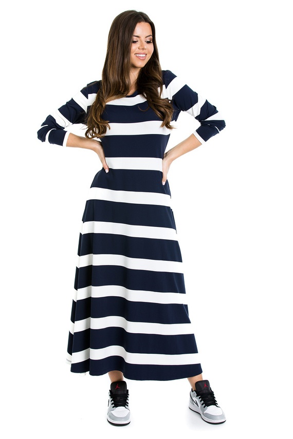 20018 Marine Sukienka Mediolano granatowy