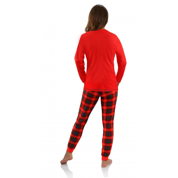 2576 Skrzat Piżama damska świąteczna Sesto Senso czerwony