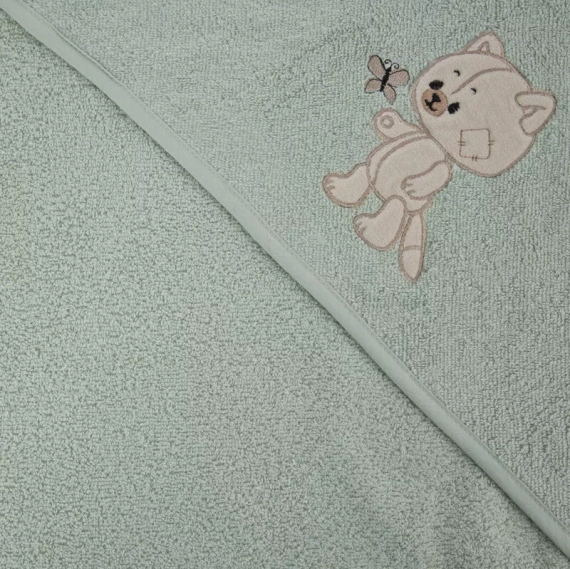 Baby 66 Miś niemowlęce okrycie kąpielowe Eurofirany miętowy 