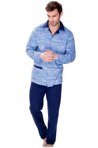 86022 Henric piżama męska James Bradley granatowy-druk