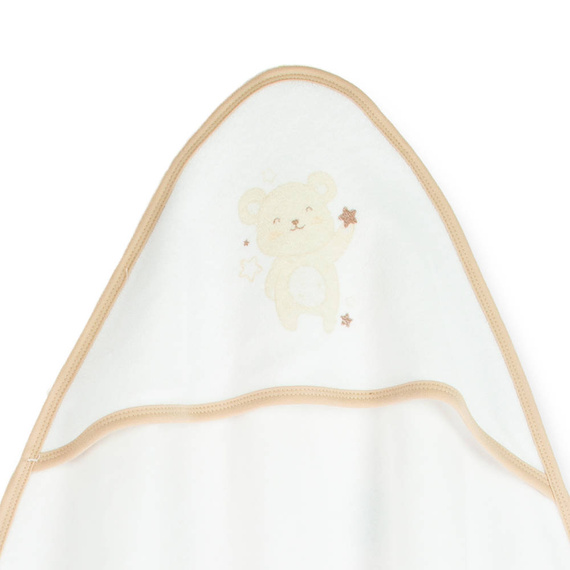 Miś z gwiazdką niemowlęce okrycie kąpielowe Martex biały