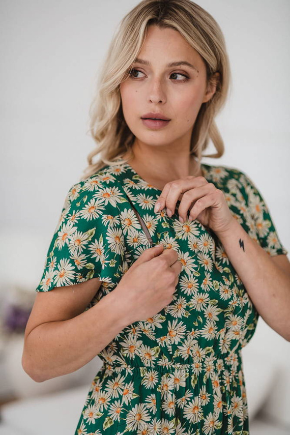 Lovely Dress sukienka ciążowa i do karmienia krótki rękaw Milk&Love zielony