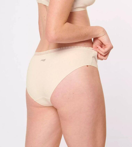 GO Ribbed R Hipster C2P Figi Damskie 2-pak Sloggi - brown - light combination