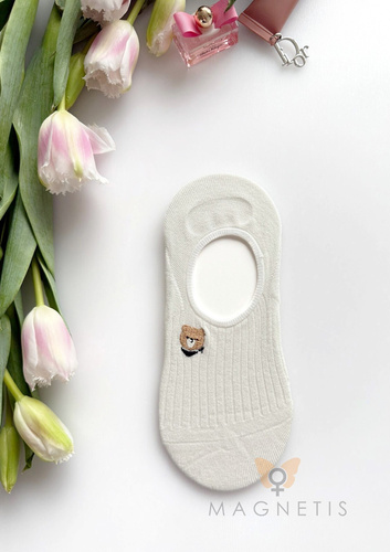 Baleriny damskie YN-251131 Magnetis – wiskozowe, prążkowane z silikonem na pięcie