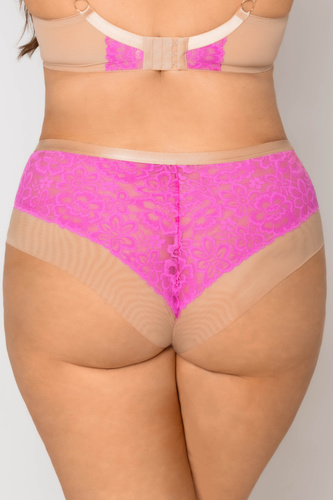 Mediolano Crazy Pink 19249 Figi Pełne Koronkowe Beżowo-Różowe
