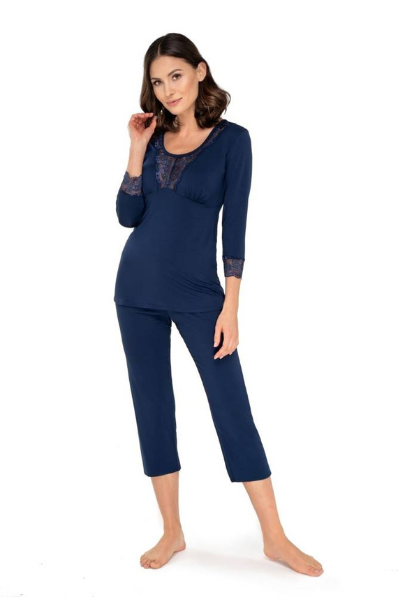 Margot Piżama Damska 7/8 Babella -szafir