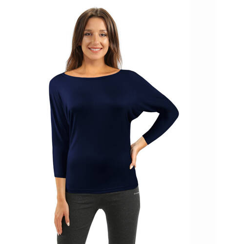 Andrea Bluzka damska kimono Sesto Senso granatowy