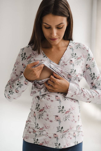 Milk Bar Bluzka do karmienia i ciążowa Milk&Love w magnolie