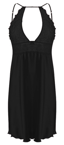 Afrodyta Koszulka satynowa damska DKaren - Czarny