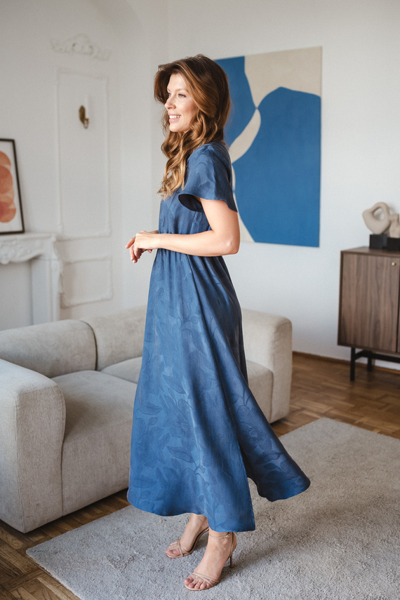 Sukienka ciążowa i do karmienia Milk & Love Lovely Dress Long granatowa