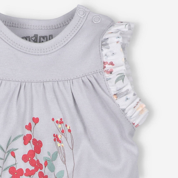 ABN-5059/JSZA Łąka Śpiochy z bawełny organicznej Nini szary