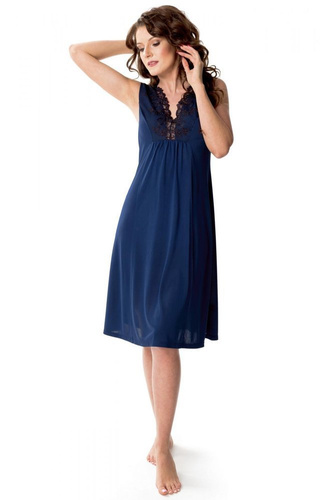 6350 Atena koszula nocna damska Mewa czarny