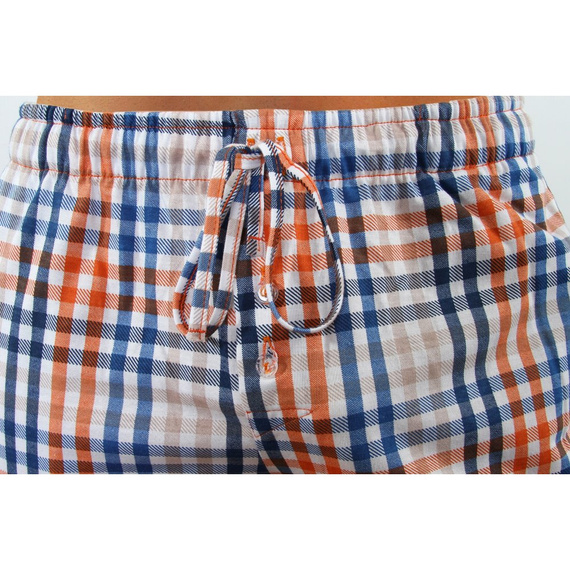 2527/04 Piżama Męska długi rękaw i spodnie Sesto Senso - rudy brąz