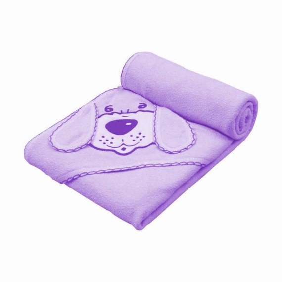 Niemowlęce okrycie kąpielowe "Piesek" Terjan - wrzos