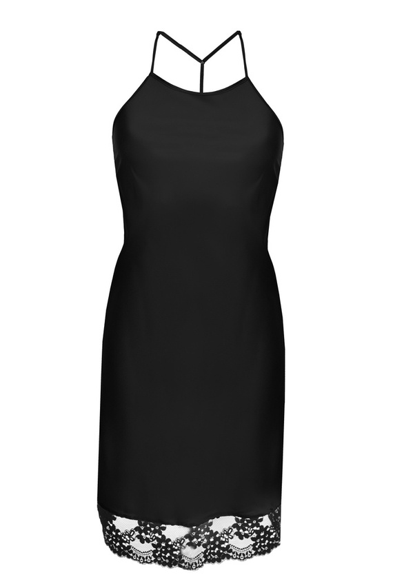 Kate Halka satynowa koszulka damska DKaren - czarny