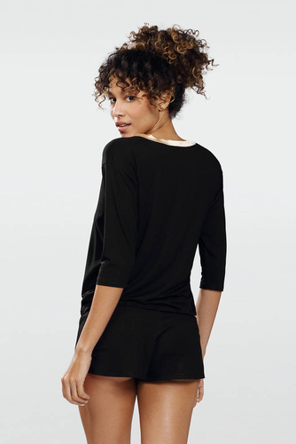 Edith Komplet Piżama Damska DKaren - Czarny