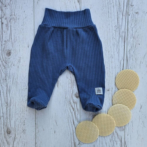 08249D "Natural Waffel" Półśpioch niemowlęcy Makoma denim