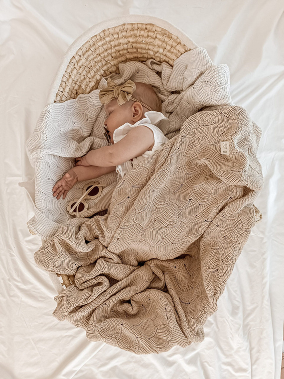 WAVES Kocyk eco cotton Yosoy Beige