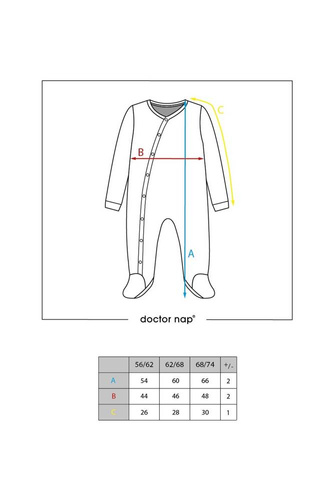 4295 Pajacyk niemowlęcy Doctor Nap - pool blue