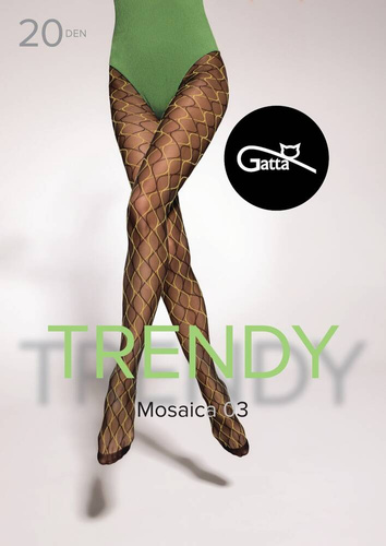 Mosaica wz.03 Rajstopy 20 den Gatta - nero/yellow