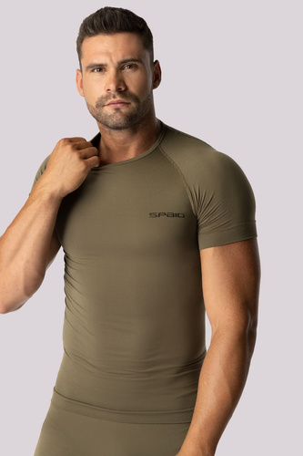 Alpha Bluzka termoaktywna męska krótki rękaw Spaio forest green